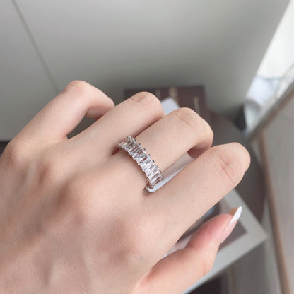 [Everoly JW]Einzigartiger farbenfroher Ring im Radiantschliff