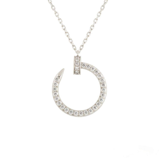 [Everoly JW]JUSTE HALSKETTE SILBER DIAMANTEN 