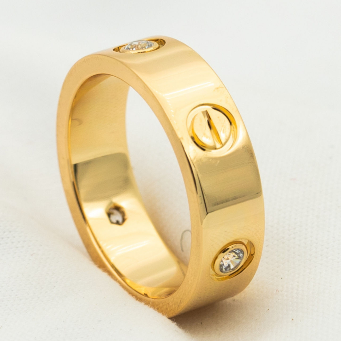 [Everoly JW]Liebesring 5,5 mm 3 Diamanten Roségold