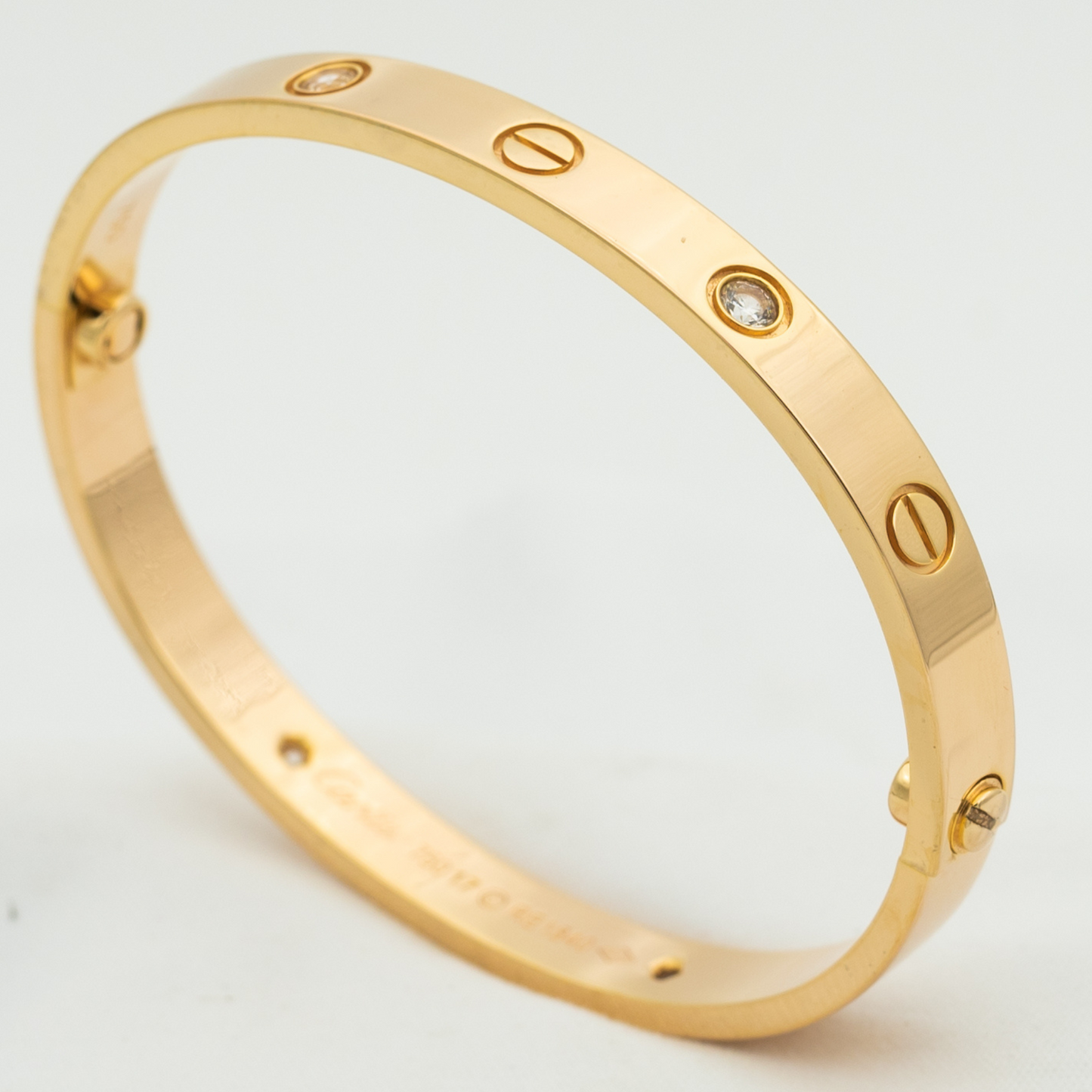 [エバリー JW]ラブブレスレット 6.1mm 4ダイヤモンド