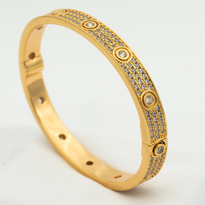 [Everoly JW] LIEBESARMBAND 6,1 MM DIAMANTENBESAMT 10 GROSSE DIAMANTEN