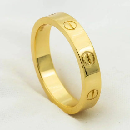 [Elitejewels]LOVE RING 4MM 1 DIAMOND GOLD