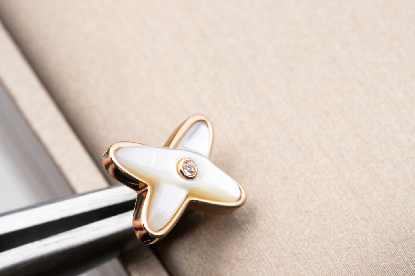 [Everoly JW]JEUX DE WHITE MOP PINK GOLD DIAMANT OHRRINGE