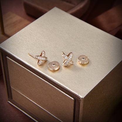 [Elitejewels]JEUX DE GOLD DIAMOND EARRINGS