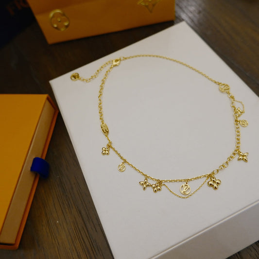 [Everoly JW]BLOOMING SUPPLE NECKLACE BRASS