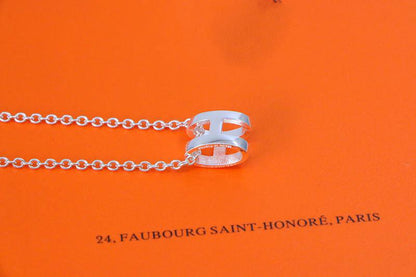 [Everoly JW]HM NECKLACE H LETTER OVAL SERIES