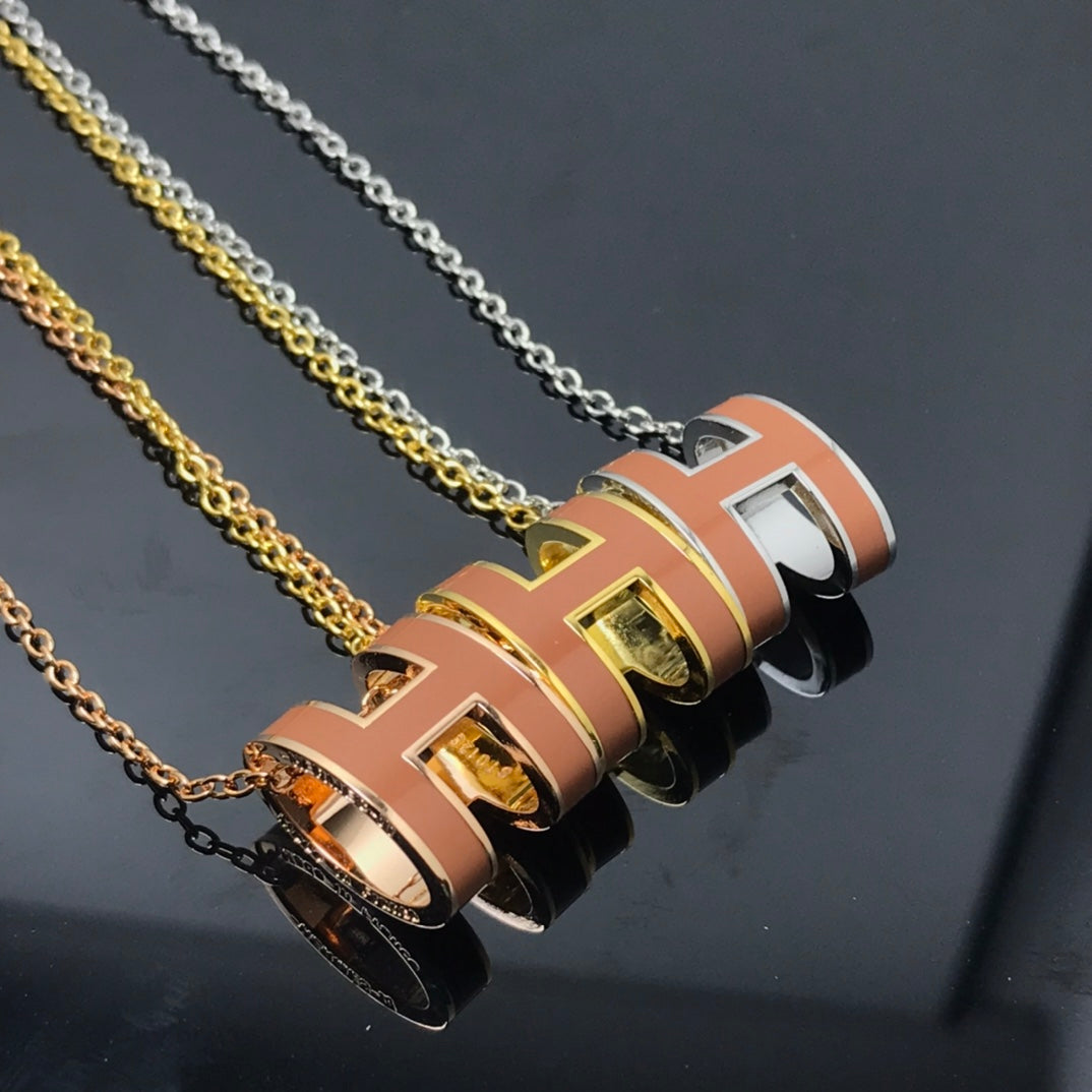 [Everoly JW]H NECKLACE BROWN