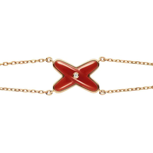 [Everoly JW]JEUX BRACELET CARNELIAN PINK GOLD 1 DIAMOND