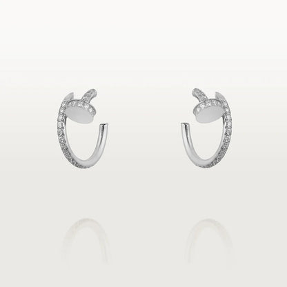 [Elitejewels]JUSTE EARRINGS 12.75MM SILVER DIAMOND