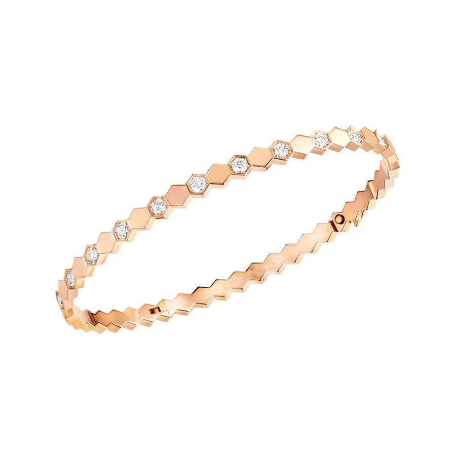 [Elitejewels]BEE LOVE PINK GOLD DIAMOND BRACELET