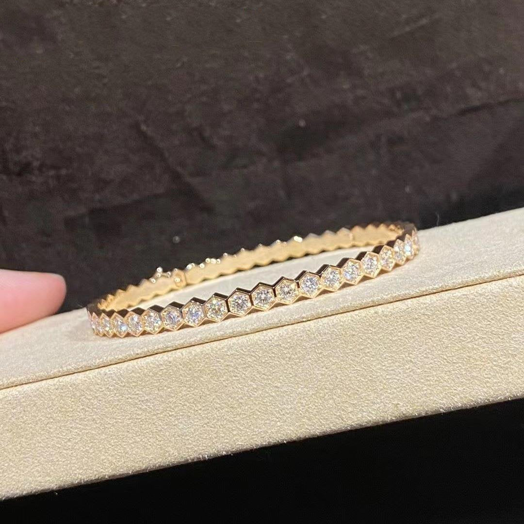 [Elitejewels]BEE LOVE GOLD BRACELET FULL DIAMOND