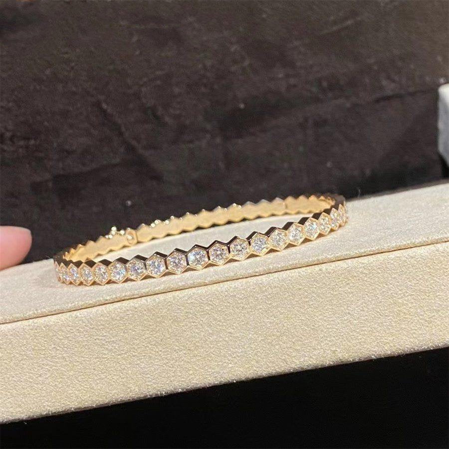 [Elitejewels]BEE LOVE GOLD BRACELET FULL DIAMOND