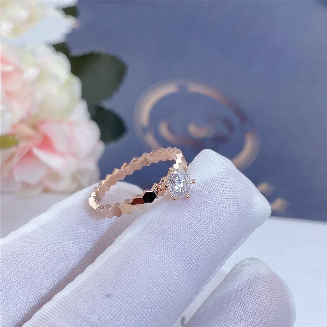 [Everoly JW] BEE LOVE RING ROSA GOLD 1 DIAMANT