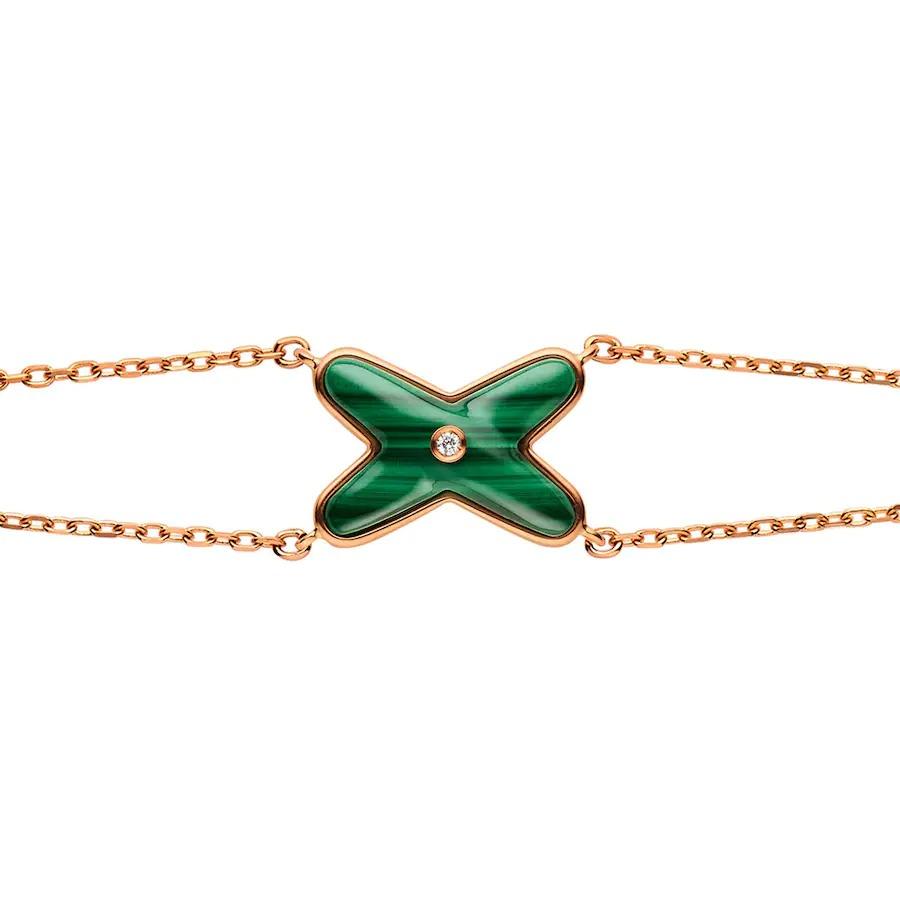 [Everoly JW]JEUX ARMBAND MALACHIT ROTGOLD 1 DIAMANT