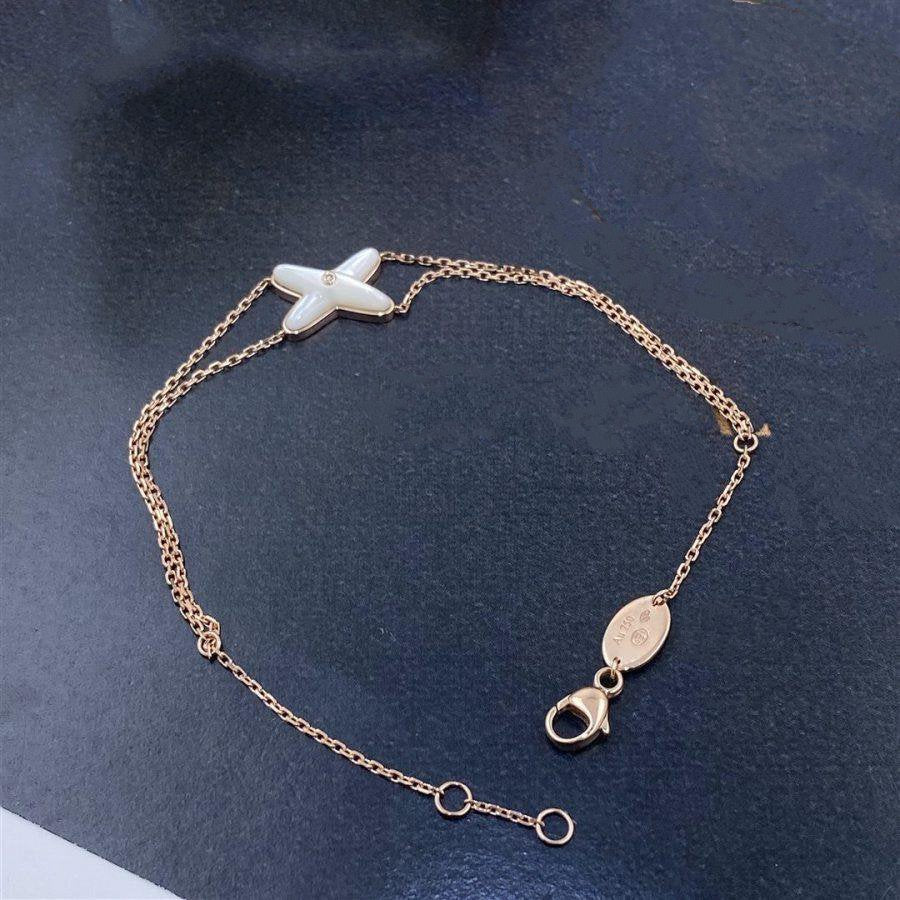 [Everoly JW]JEUX BRACELET WHITE MOP PINK GOLD 1 DIAMOND