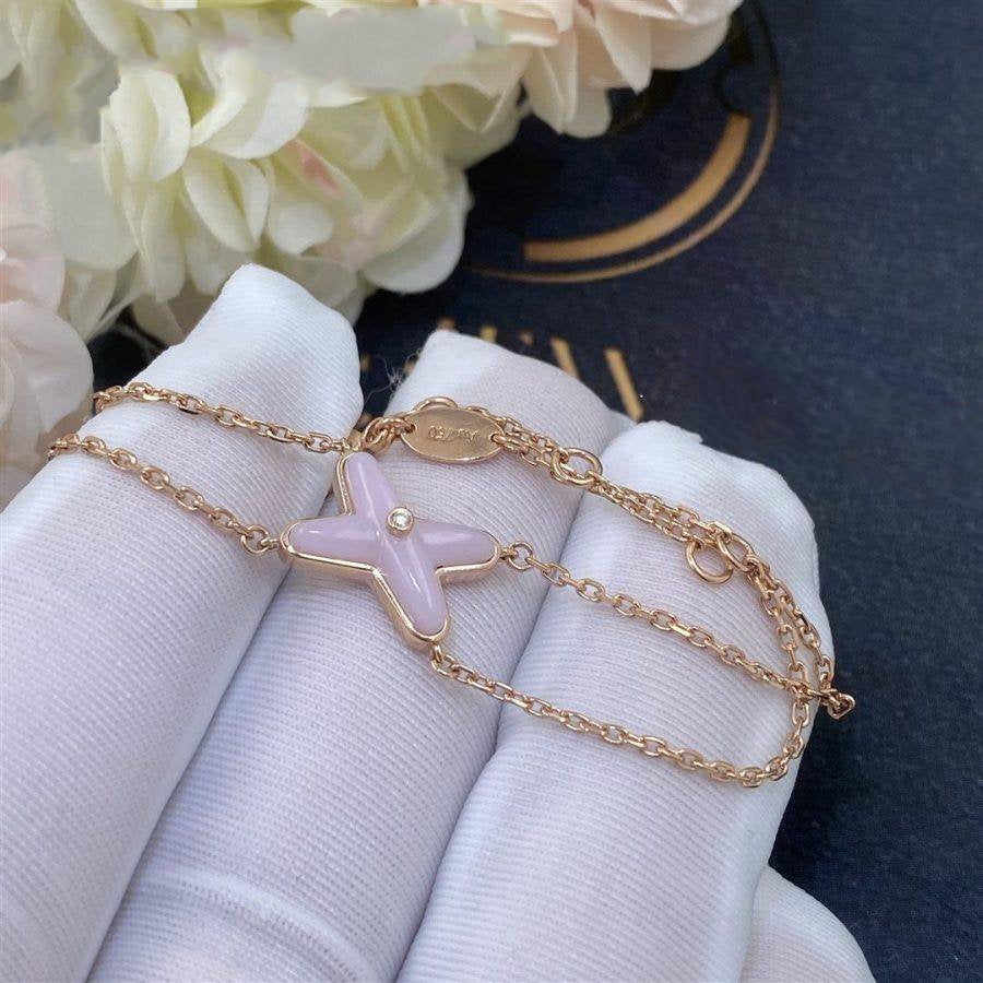 [Elitejewels]JEUX BRACELET PINK MOP PINK GOLD 1 DIAMOND