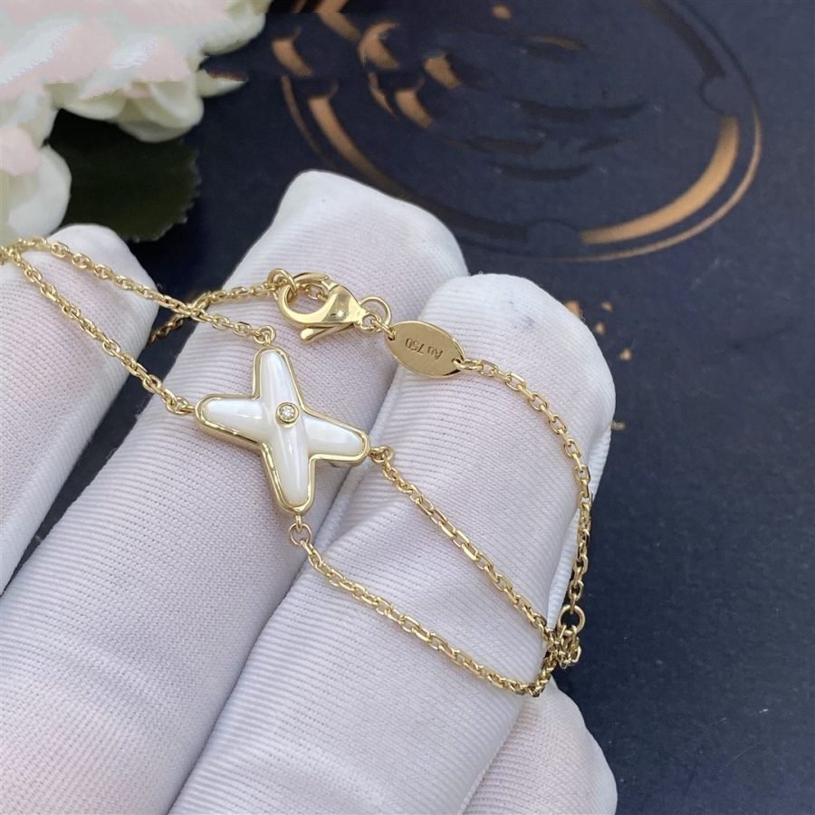 [Everoly JW]JEUX BRACELET WHITE MOP GOLD 1 DIAMOND
