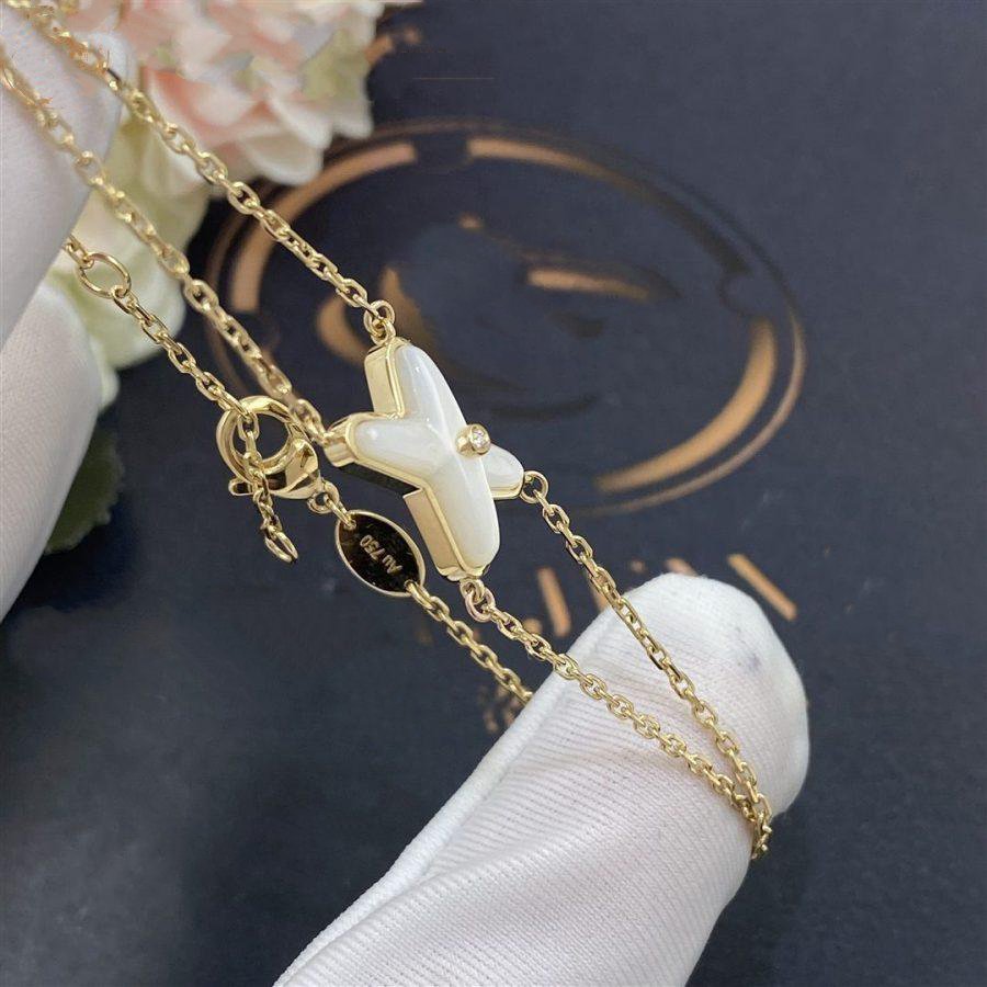 [Everoly JW]JEUX BRACELET WHITE MOP GOLD 1 DIAMOND