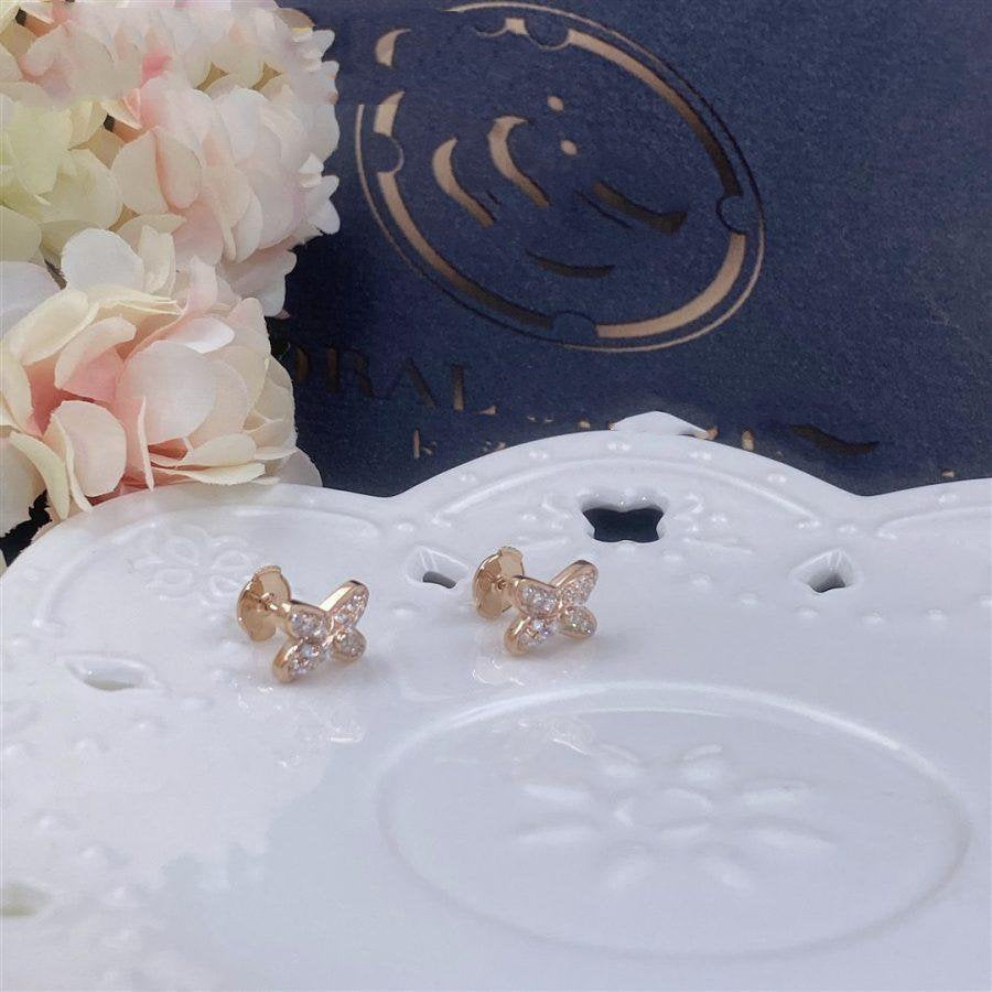 [Elitejewels]JEUX DE PINK GOLD DIAMOND EARRINGS