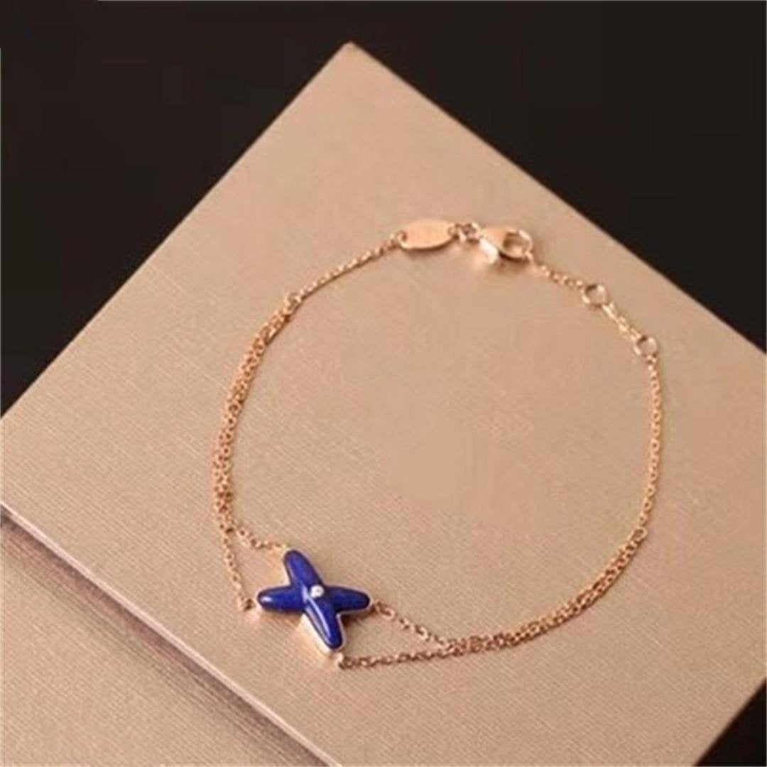 [Elitejewels]JEUX BRACELET LAPIS PINK GOLD 1 DIAMOND