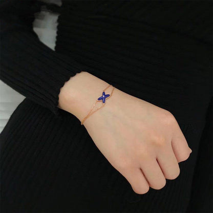 [Elitejewels]JEUX BRACELET LAPIS PINK GOLD 1 DIAMOND