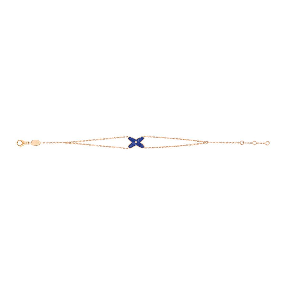 [Elitejewels]JEUX BRACELET LAPIS PINK GOLD 1 DIAMOND