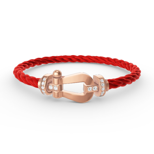 [Everoly JW]FORCE LARGE HORSESHOE HALF DIAMOND BRACELET ROSE GOLD