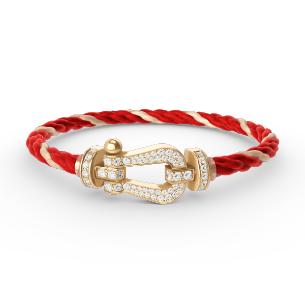 [Elitejewels]FORCE LARGE HORSESHOE FULL DIAMOND BRACELET GOLD