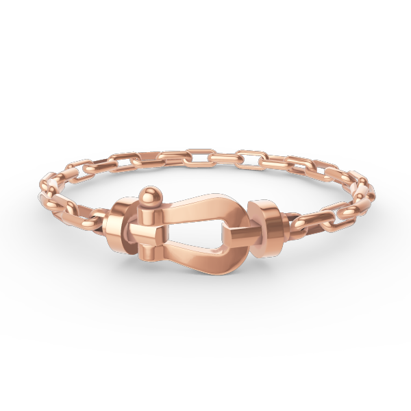 [Elitejewels]FORCE LARGE HORSESHOE CLASP  METAL BRACELET