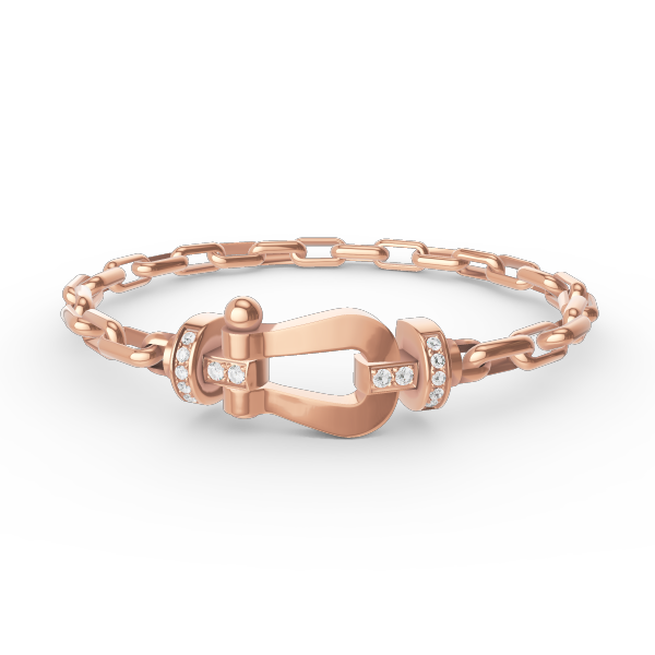 [Elitejewels]FORCE LARGE HORSESHOE CLASP  METAL BRACELET