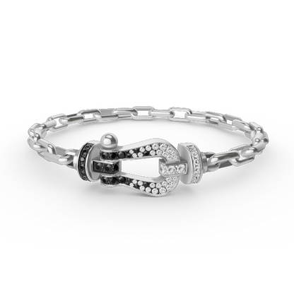 [Everoly JW]FORCE großes Hufeisenverschluss-Metallarmband