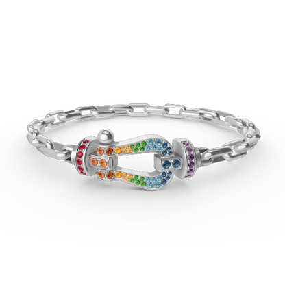 [Everoly JW]FORCE großes Hufeisenverschluss-Metallarmband