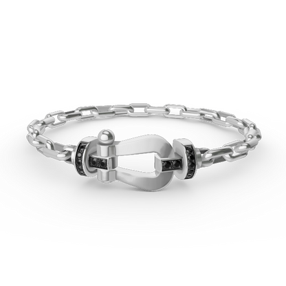 [Everoly JW]FORCE großes Hufeisenverschluss-Metallarmband