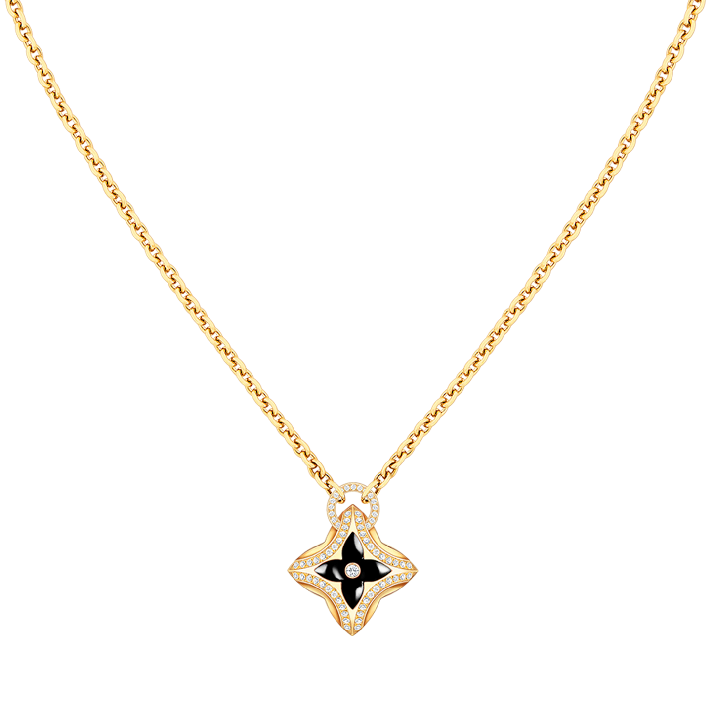 [Elitejewels]STAR PEDANT PINK GOLD DIAMOND NECKLACE