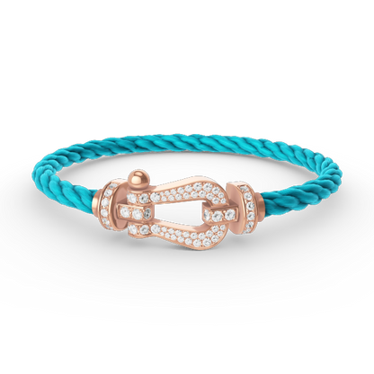 [Everoly JW]FORCE LARGE HORSESHOE FULL DIAMOND BRACELET ROSE GOLD