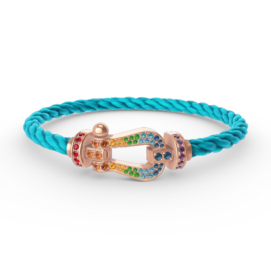 [Everoly JW]FORCE GROSSES HUFEISENFARBIGES DIAMANTARMBAND ROSÉGOLD