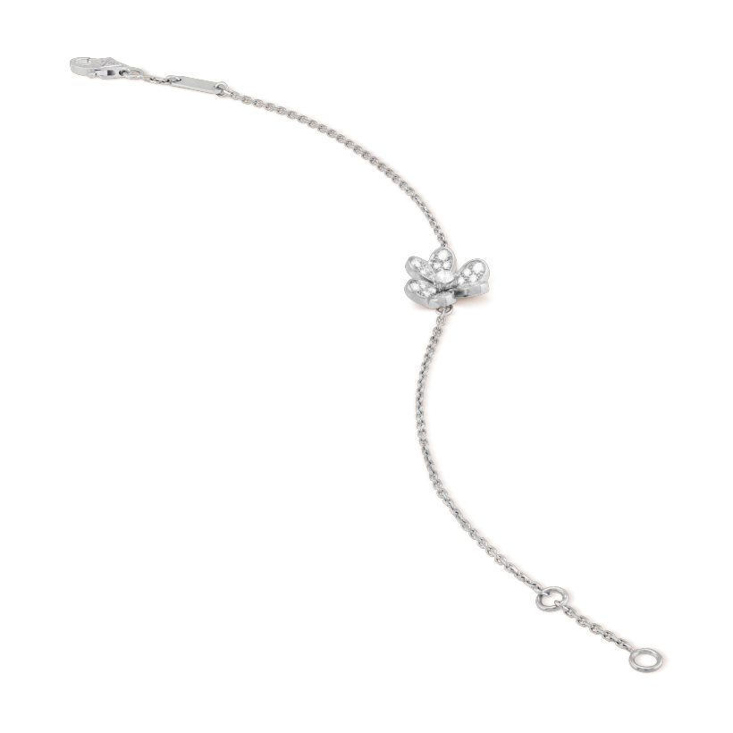 [Everoly JW]FRIVOLE SILBERNES BLUMEN-DIAMANTARMBAND 