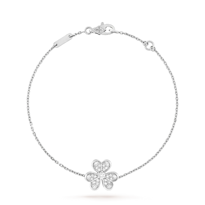 [Everoly JW]FRIVOLE SILBERNES BLUMEN-DIAMANTARMBAND 