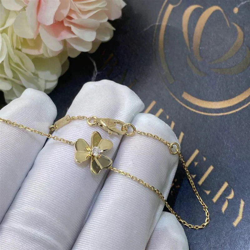 [Everoly JW]FRIVOLE GOLD BLUME ROSA MALACHIT ARMBAND