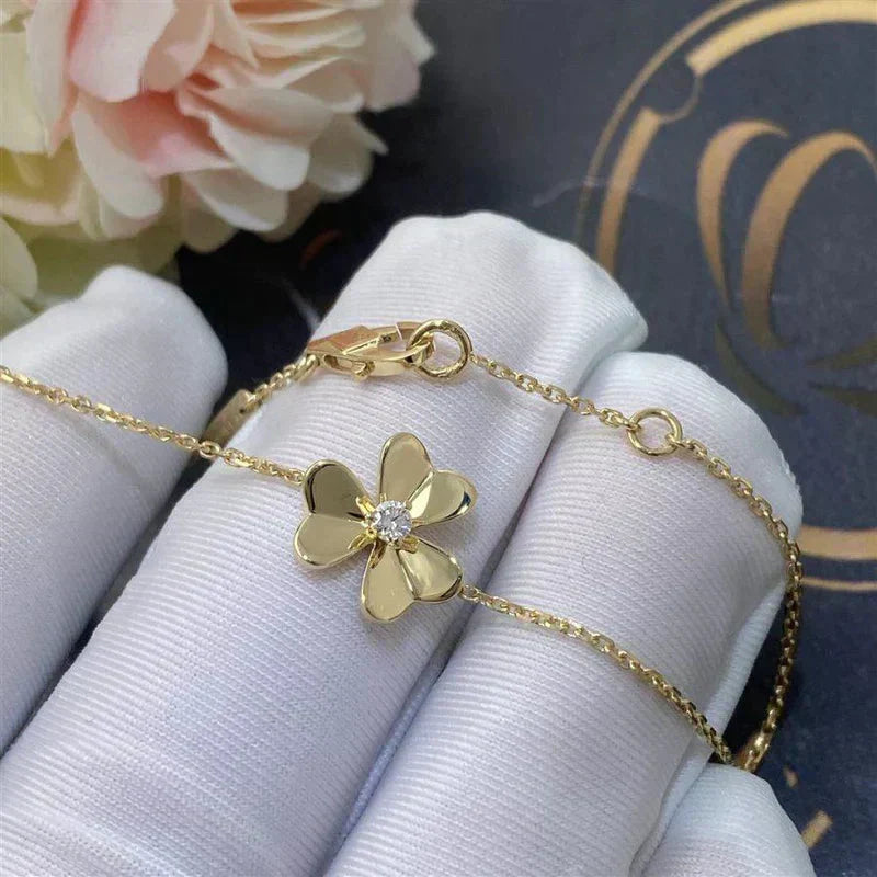[Everoly JW]FRIVOLE GOLD BLUME ROSA MALACHIT ARMBAND