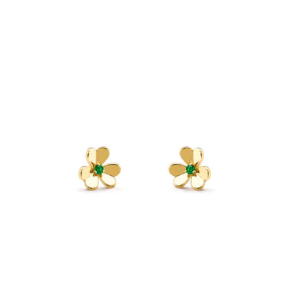 [Elitejewels]FRIVOLE  FLOWER MALACHITE EARRINGS