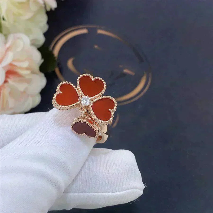 [Elitejewels]SWEET CLOVER CARNELIAN RING