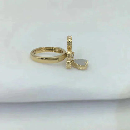 [Elitejewels]SWEET CLOVER WHITE MOP RING