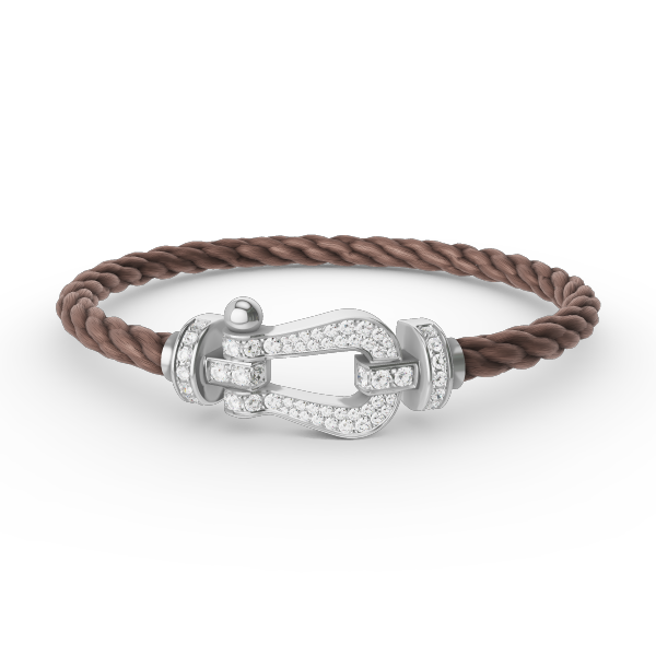 [Everoly JW]FORCE GROSSES HUFEISEN-ARMBAND MIT VOLLMUNDDIAMANTEN SILBER