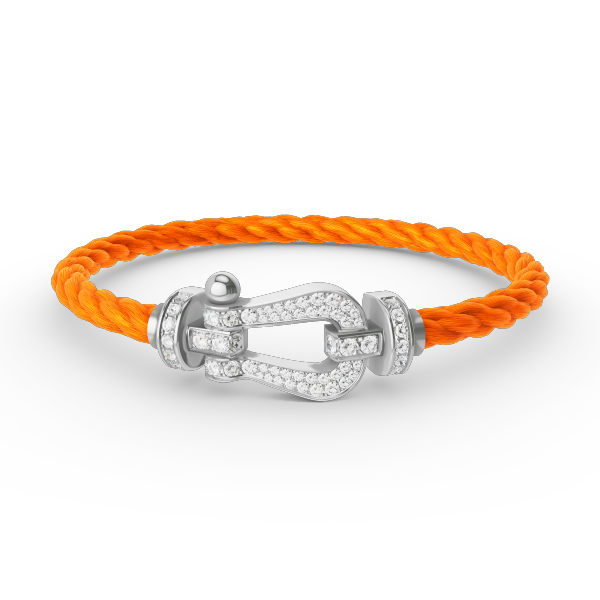 [Everoly JW]FORCE GROSSES HUFEISEN-ARMBAND MIT VOLLMUNDDIAMANTEN SILBER