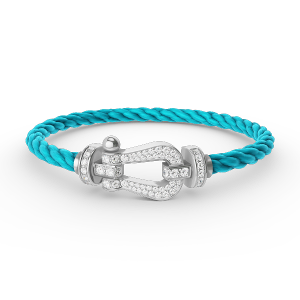 [Everoly JW]FORCE GROSSES HUFEISEN-ARMBAND MIT VOLLMUNDDIAMANTEN SILBER