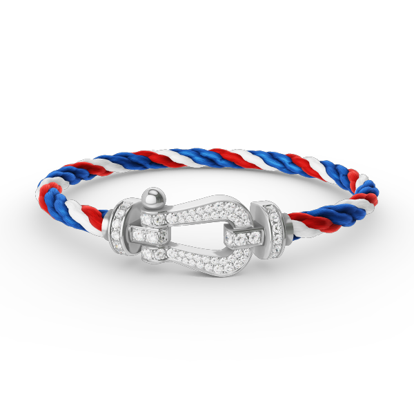 [Everoly JW]FORCE GROSSES HUFEISEN-ARMBAND MIT VOLLMUNDDIAMANTEN SILBER