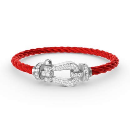 [Everoly JW]FORCE GROSSES HUFEISEN-ARMBAND MIT VOLLMUNDDIAMANTEN SILBER