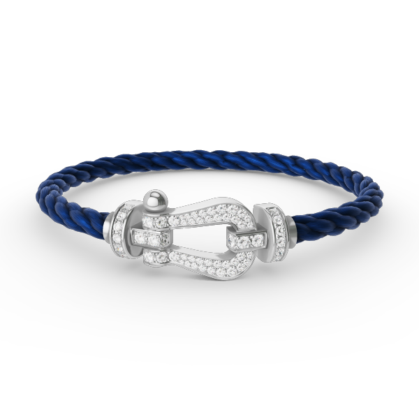 [Everoly JW]FORCE GROSSES HUFEISEN-ARMBAND MIT VOLLMUNDDIAMANTEN SILBER