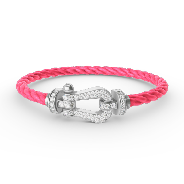 [Everoly JW]FORCE GROSSES HUFEISEN-ARMBAND MIT VOLLMUNDDIAMANTEN SILBER